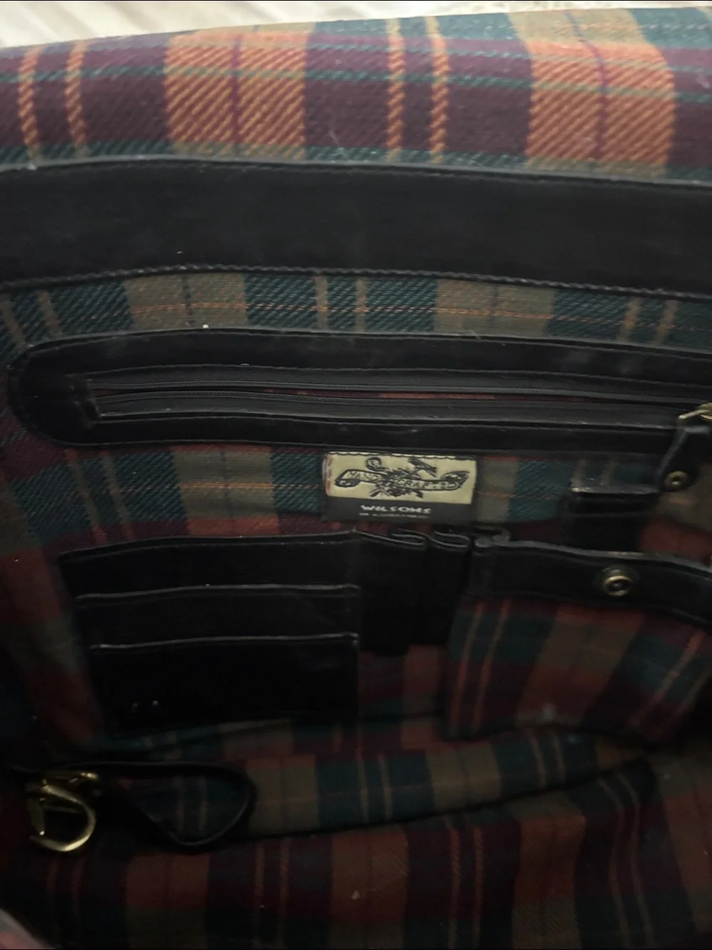 Wilson Leather Black Men's Convertible Messenger Backpack Bag with Brass Buckle